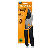 Fiskars Gardening Tools: Bypass Pruning Shears, Sharp Precision-ground Steel Blade, 5.5” Plant Clippers (91095935J)
