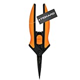 Fiskars Gardening Tools: Micro-Tip Pruning Shears, Non-Stick Precision-ground Blades, 6” Sharp Plant Scissors (399241-1001)