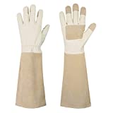 Rose Pruning Gloves for Men & Women, Long Thorn Proof Gardening Gloves, Breathable Pigskin Leather Gauntlet , Best Garden Gifts & Tools for Gardener