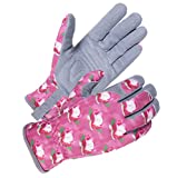 SKYDEER Women Work Gloves with Deerskin Leather Suede for Gardening, Weeding, Digging, Planting, Work and Pruning (SD6612)