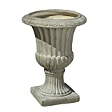 Great Deal Furniture Outdoor/Indoor Antique Green Stone Finish Planter/Urn