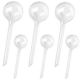 Xilanhhaa 6 Pcs Clear Plant Watering Bulbs Garden Watering Globes,Plastic Self-Watering Globes Garden Water Device for Plant Indoor Outdoor