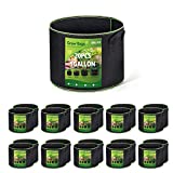 Delxo 20-Pack 5 Gallon Grow Bags Heavy Duty Aeration Fabric Pots Thickened Nonwoven Fabric Pots Plant Grow Bags with Handles