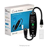 Lutron Caseta Outdoor Smart Plug and Pico Remote | Compatible with Alexa, Google Assistant, Apple HomeKit | for Landscape and String Lighting | P-PKG1OUT-BL | Black