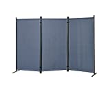 Proman Products Galaxy Outdoor/Indoor Room Divider (3-Panel), 102' W X 16' D x 71' H, Gray