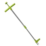 APPO Weeder, Vertical Weeding Tool, Manual Weeder with 3 Stainless Steel Claws, Long-Handled Gardening Tool Dandelion High-Strength Plucking Tool and Picker
