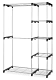 Whitmor Double Rod Freestanding Closet Heavy Duty Storage Organizer 19.29 x 45.24 x 68.03 Inches