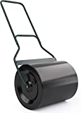 ARNOT Lawn Roller, Heavy-Duty Push/Tow Behind Water/Sand Filled Roller for Park, Garden, Yard, Ball Field, 16x20-Inch, 60L/ 16 Gallons, Black