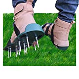 GVICAHIY New Version Lawn Aerator Shoes, Super Heavy Duty, No Broken Sole, Strong Nails,Aerator Shoes with Stainless Metal Buckles，Nonslip，One Size Fit Nearly All