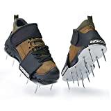 Leweio Lawn Aerator Shoes, Metal Spike Sandals for Aerating Lawn - Effectively Aerating Soil for Plants Health, Pre-Assembled Grass Aerator Tools for Yard,Revives Lawn Health