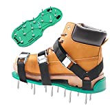 Grarg Lawn Aerator Shoes with Upgraded Strap Design and Non-Slip Metal Buckle, Heavy Duty Spiked Aerating Sandals for Lawn or Yard