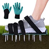 DAMENG Lawn Aerator Shoes,for Lawn Perforation and Ventilation, Garden loosening, 8 Adjustable Shoe Laces, Easy to Install, Green