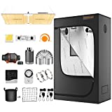 Spider Farmer Grow Tent Kit Complete SF-2000 LED Grow Light Use Samsung LM301B Diodes MeanWell Driver 24' x 47' x 71' Growing Tent 4 Inch Inline Fan Filter Ventilation System Grow Setup Kit