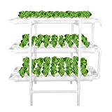 LAPOND Hydroponic Grow Kit, Hydroponics Growing System 3 Layers 108 Plant Sites Vegetable Tool Grow Kit Hydroponic Planting Equipment with Water Pump, Pump Timer for Leafy Vegetables