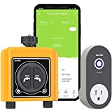 RAINPOINT Sprinkler Timer WiFi Water Timer, 2 Outlets Smart Hose Timer, 2-Zone Automatic Irrigation System Controller with Wi-Fi Hub Plug, Weather & Voice Control, for Yard Lawn Watering