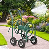 Sentiment Garden Hose Reel Cart with Wheels Reel Cart Tools Outdoor Yard Water Planting Truck Heavy Duty Water Planting (Green)