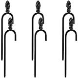 6pcs 7.4in Baking Varnish Stainless Steel Hose Guide Spike- Anti-Rust Long Metal Garden Hose Guide Spike with Non Peeling Coating Lawn Hose Holder Stake for Garden, Lawn, Yard, Patio