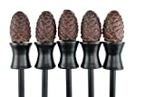 CLEVER GARDEN Heavy Duty Decorative Hose Guide - Pinecone, 5 Pack