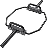SELEWARE Olympic Hex Bar Barbell Deadlift, Solid 2 Inch Hex Weight Lifting Trap Bar, Shrug Bar with Handles