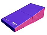 Z ATHLETIC Gymnastics Junior Incline Mat (Cheese Wedge) Purple and Pink