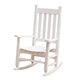 B&Z KD-23W Child's Wooden Rocking Chair Porch Rocker - Indoor/Outdoor Ages 6-10 (White)