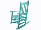 rockingrocker - K086BU Durable Bule Child’s Wooden Rocking Chair/Porch Rocker - Indoor or Outdoor - Suitable for 4-8 Years Old