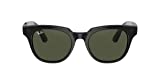 Ray-Ban Stories | Meteor Square Smart Glasses, Shiny Black/Green, 51mm