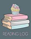 Reading Log: Write Quick Book Reports For A Reading Challenge. Reading Nook Gift For Book Nerd. Pink Cake Cover. (Kids Book Diary)