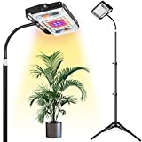 Grow Light with Stand, LBW Full Spectrum 150W LED Floor Plant Light for Indoor Plants, Grow Lamp with On/Off Switch, Adjustable Tripod Stand 15-48 inches