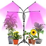 Grow Light with Stand & Gooseneck Bendable,Free Standing Plant Lamp with Red Blue LEDs for Indoor Plants Growing,3 Light Spectrums with Timer 3 9 12Hrs