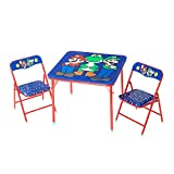 Idea Nuova Nintendo Super Mario 3 Piece Children's Activity Square Table and Chair Set, Ages 3+