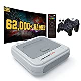 Kinhank Retro Game Console 256GB, Super Console X PRO Built-in 62,000+ Games, Video Game Console Systems for 4K TV HD/AV Output, Dual Systems, Compatible with PS1/PSP/MAME/ATARI