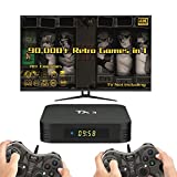 JMachen Video Games Console Built in 90,000+ Retro Games, 256G Retro Classic Gaming Console, Game System Compatible with Atari/Commodore/Sega, with 2 Controllers, 4G RAM+32G ROM, S905X3 Quad-core