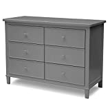 Delta Children Haven 6 Drawer Dresser, Grey , 47.5x33.5x19 Inch (Pack of 1)