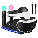SN-RIGGOR Charging Station Display Stand Docking Station and Processor Unit for PS Move Showcase Storage Stand Holder for PSVR II PS4 VR II PS VR Headset CUH-ZVR2 2th Generation