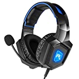 Gaming Headsets Gaming Headphones PS5 PS4 Headset with Microphone Noise Canceling 7.1 Sound Surround Over-Ear with RGB Lights 3.5mm Jack for Xbox One Playstation Mac PC, 2022 Comfort Upgrade