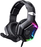 Gaming Headset, Gaming Headphones with Microphone 7.1 Surround Sound Wired Over Ear Headsets for PS3 PS4 PS5 Xbox One Switch PC Playstation Computer Laptop Headset