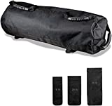 E ETERMTT Sandbags for Fitness, Heavy Duty Workout Sandbags with 10 to 60 Lbs Adjustable Filler Bags, Tactical Training Weight Bags for Exercise and Military Conditioning (Sand Not Included) (Black)