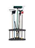 Rubbermaid Garage Corner Tool Tower Rack, Organizes up to 30 Long-Handled Tools, Easy to Assemble, Black, for Home/House/Garage/Outdoor/Sheds (FG5A4700MICHR)