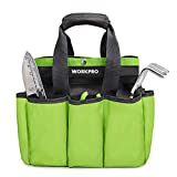 WORKPRO Garden Tool Bag, Garden Tote Storage Bag with 8 Pockets, Home Organizer for Indoor and Outdoor Gardening, Garden Tool Kit Holder (Tools NOT Included), 12' x 12' x 6'