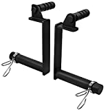 LoGest Farmer Walk Handles - Set of 2 Farmers Carry Handles with Clip Collars - Portable Exercise Equipment Targets Glutes Calves Quads and More Improve Grip Strength Ideal for Body Building Workouts