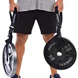 LoGest Farmers Walk Handles Straps - Pack of 2 Weightlifting Straps - Compact and Portable Workout Equipment Non-Slip Rubber Handles Target Quads Calves Back Shoulders & Core farmers carry handles