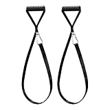 Navaris Farmers Walk Straps - Pair of Farmers Walk Handles for Weights - Farmer's Carry Harness Strap with Handle for Weight Plates - Holds 330 lbs.