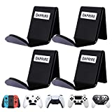 OAPRIRE Game Controller Wall Mount Holder Stand (4 Pack) for Xbox ONE PS4 PS5 STEAM Switch PC, Universal Gamepad Controller Accessories with 4 Cable Clips - Create Exclusive Game Fortresses