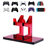 OAPRIRE Game Controller Stand Holder for Xbox ONE PS5 PS4 STEAM Switch PC - Universal Gaming Gamepad Accessories with Crystal Texture - Create Exclusive Game Fortresses (Clear Red)