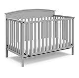 Graco Benton 5-in-1 Convertible Crib (Pebble Gray) – Converts from Baby Crib to Toddler Bed, Daybed and Full-Size Bed, Fits Standard Full-Size Crib Mattress, Adjustable Mattress Support Base