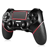 ORDA Wireless Game Controller Compatible with PS4/PC,with Motion Motors, Mini LED Indicator and Anti-Slip Design - Red