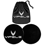 VIPELE Core Sliders. Dual Sided Use on Carpet or Hardwood Floors. Abdominal Exercise Equipment (Black)