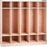 Happybuy Preschool Cubby Lockers 5-Section Plywood Birch Coat Locker 15MM Thickness Kids Locker for Home 48.4 Inch High Durable Classroom Lockers for Toddlers and Kids Commercial or Personal Use