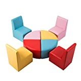 Kids Modular Flexible Seating Set Preschool Daycares Chairs Colorful Stools for Toddlers Soft Foam Play 8 PCs Set for Classroom
